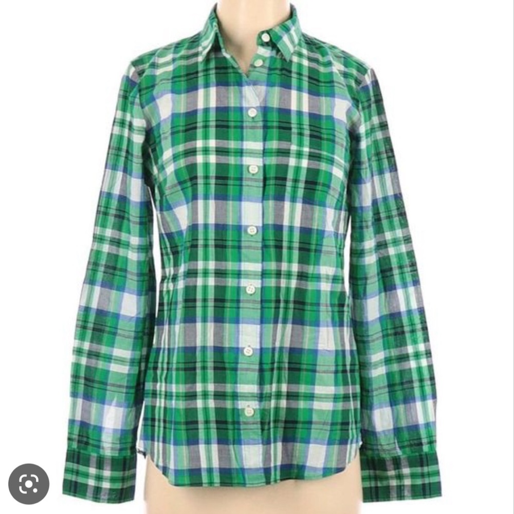 J. Crew Factory Perfect plaid shirt